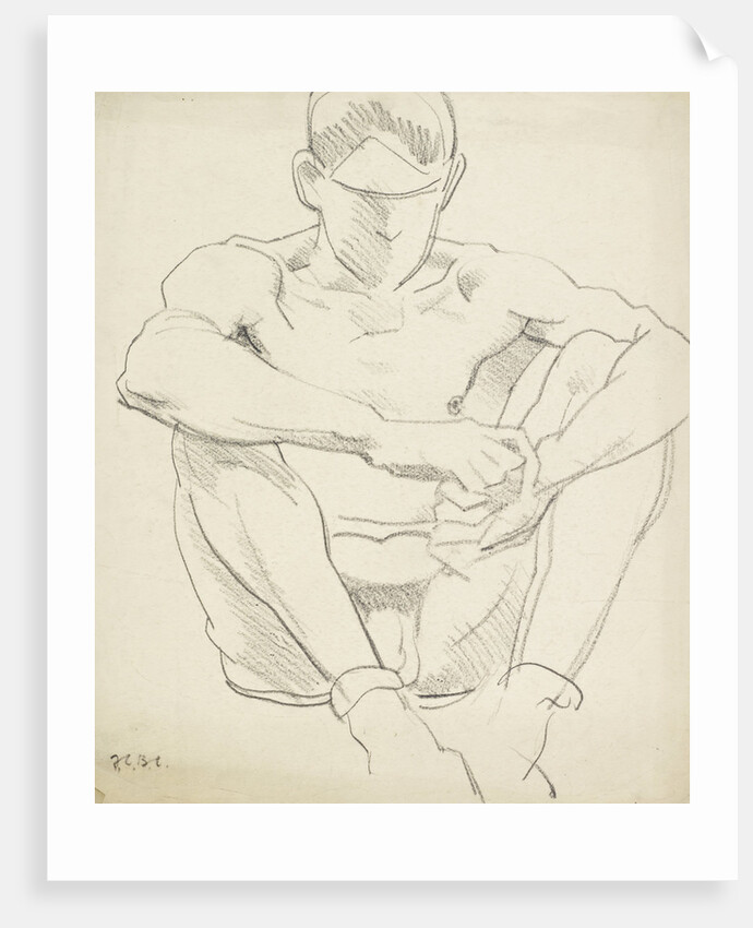 Male Nude (Seated on the Ground) by Francis Campbell Boileau Cadell